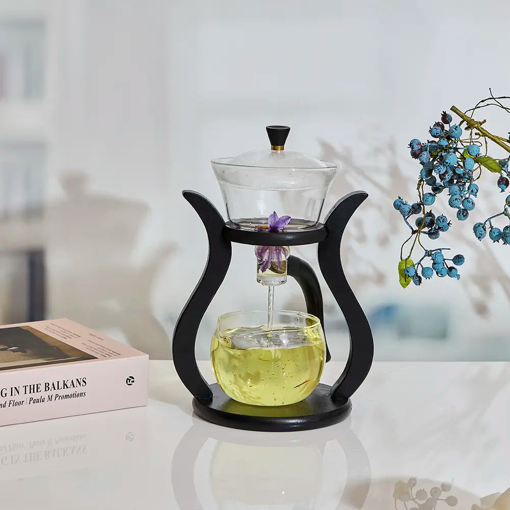 Magnetic Stand Glass Teapot