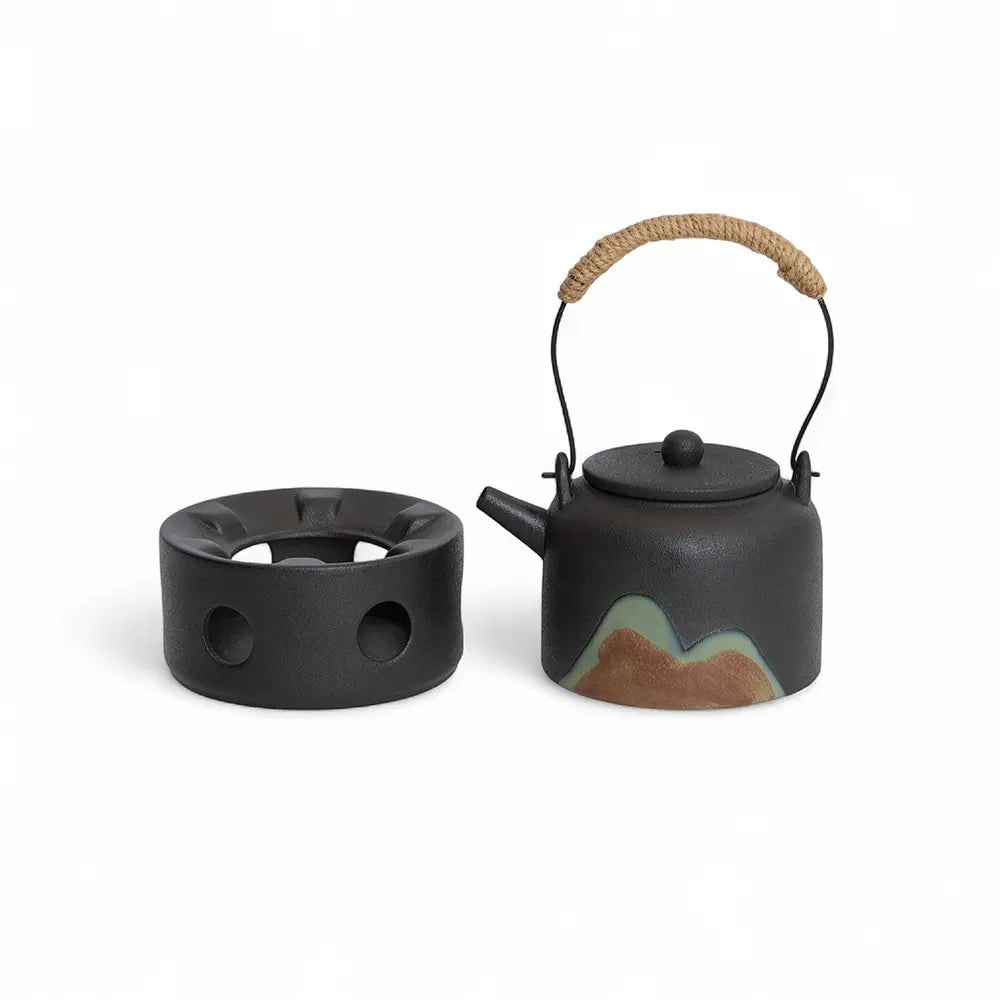 High Mountain Teapot with Ceramic Candle Heater