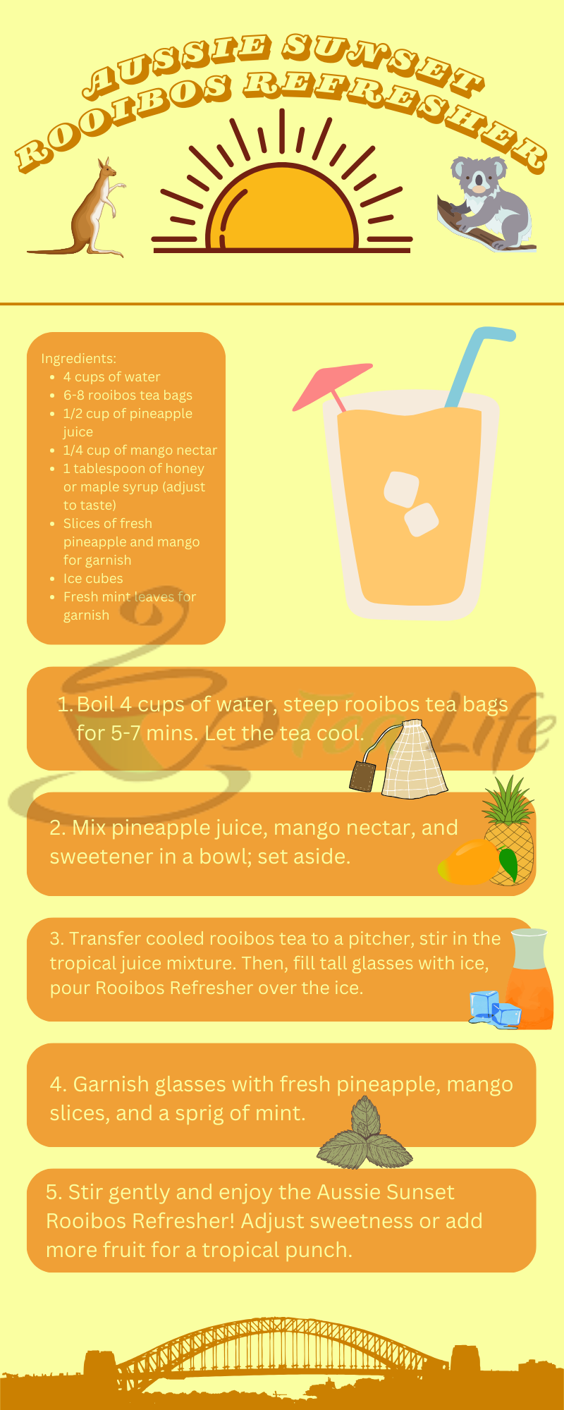 rooibos refresher iced drink recipe