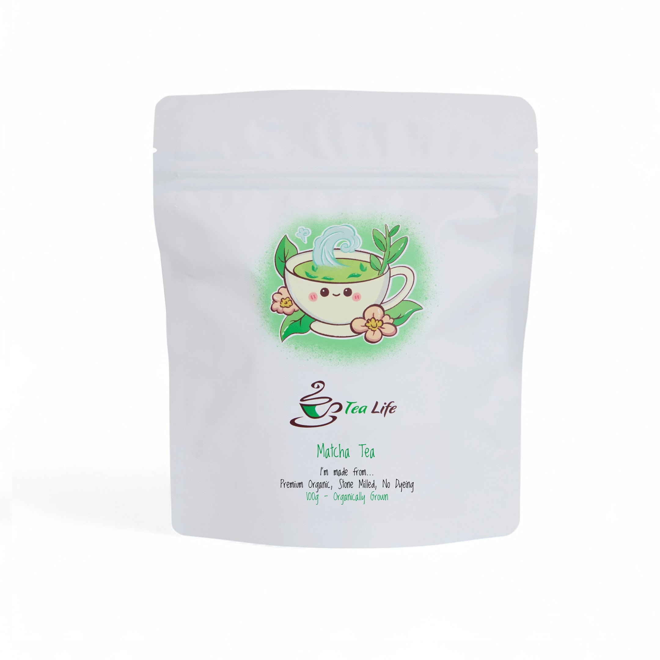 tea life Matcha tea front packaging shot