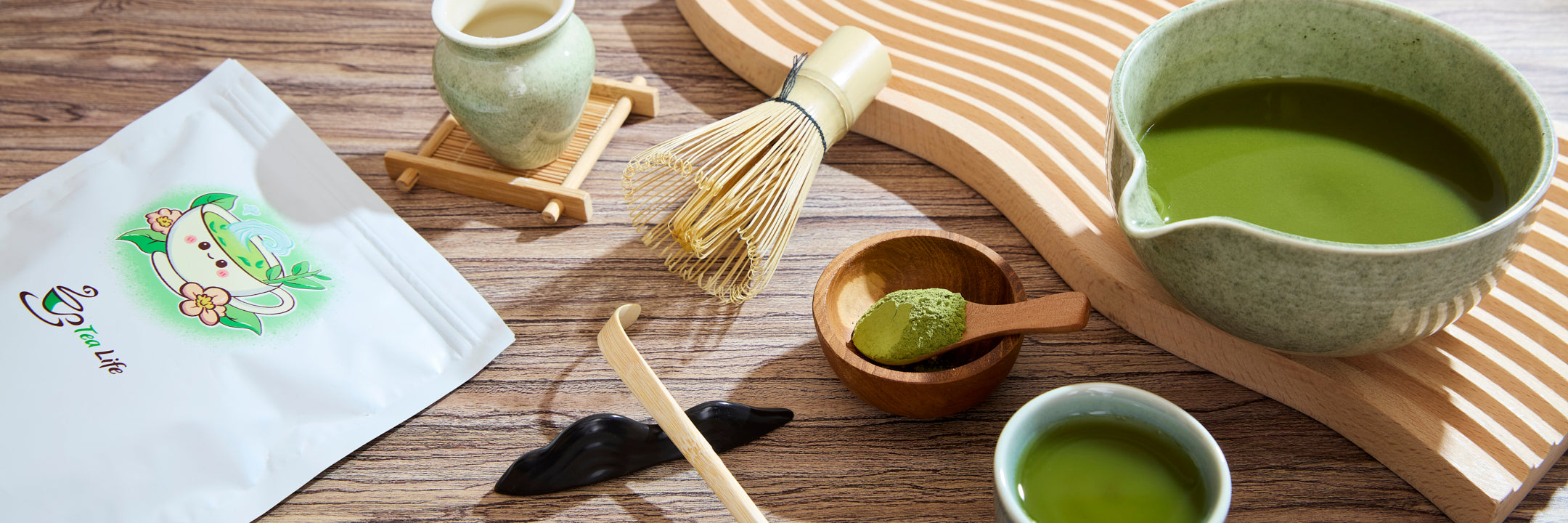 tea life matcha tea preparation landscape