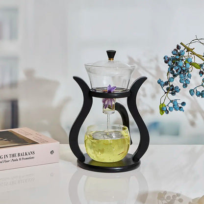 Magnetic Stand Glass Teapot